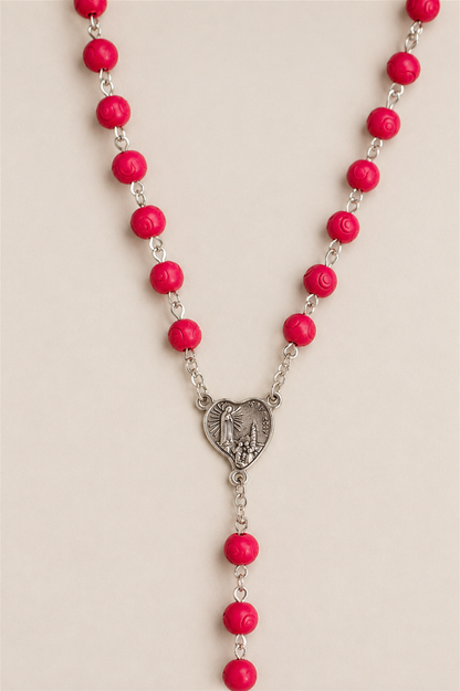 Terço Pétala de Rosa Perfumado - Nossa Senhora de Fátima