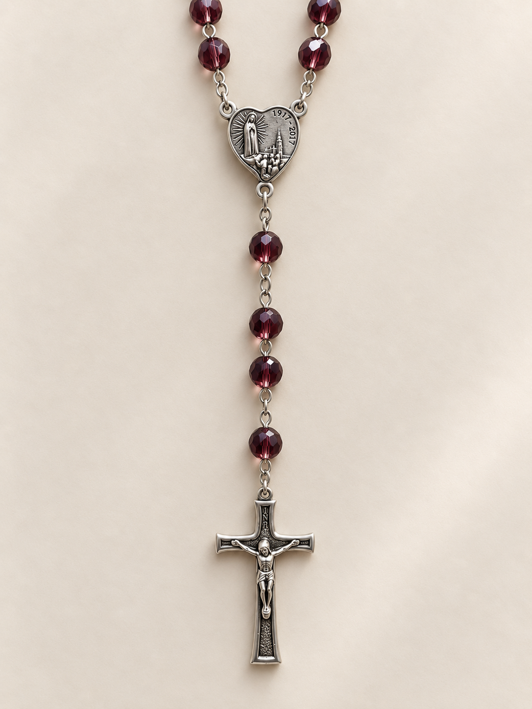 Terço Cristal italiano - Nossa Senhora de Fátima
