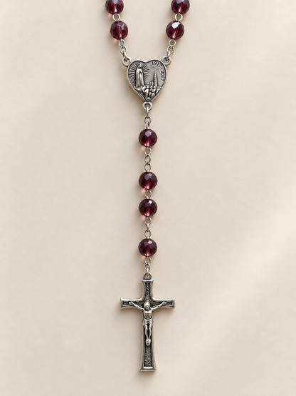 Terço Cristal italiano - Nossa Senhora de Fátima