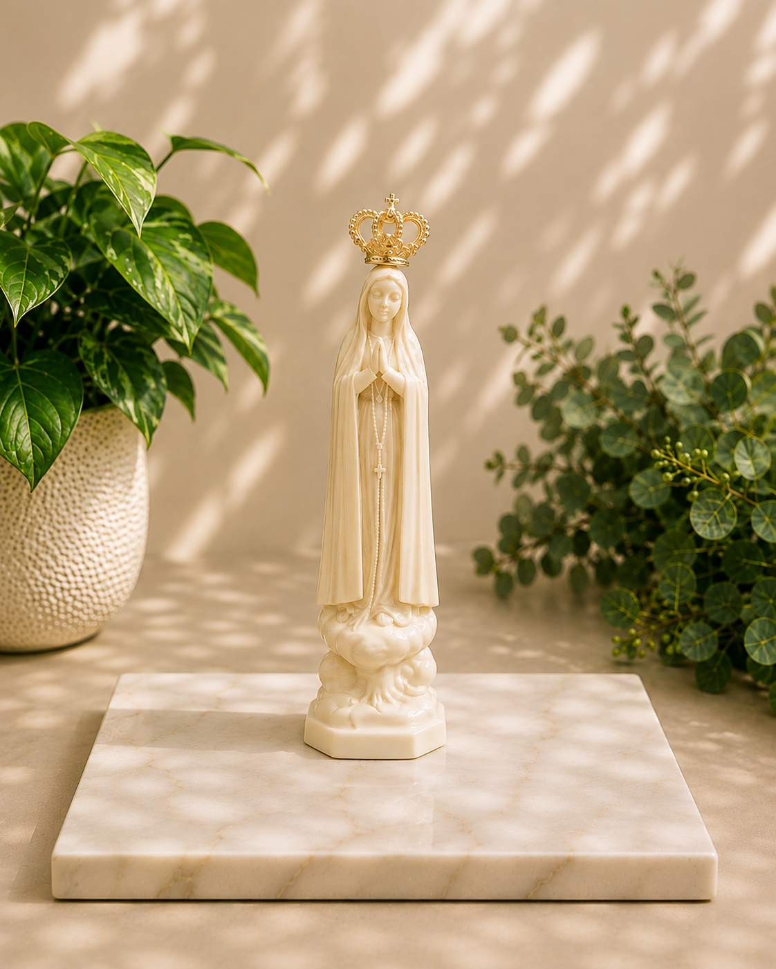 Mini Imagem Nossa Senhora de Fátima - 14 cm