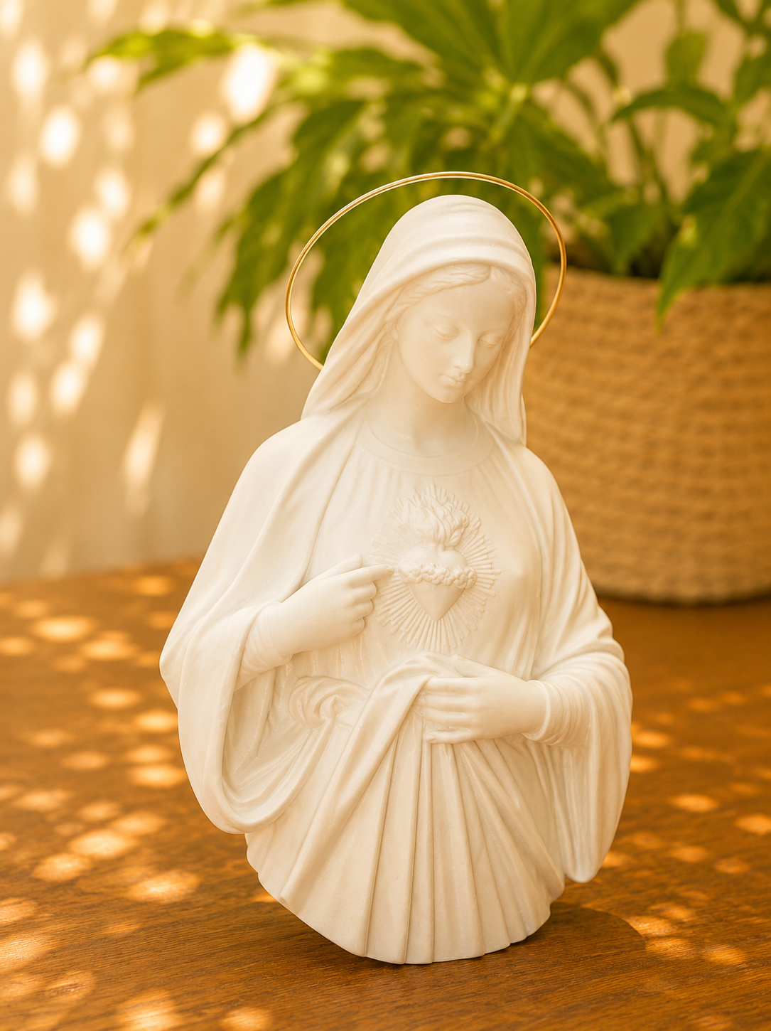 Imagem Parede Sagrado Coração De Maria 20 cm