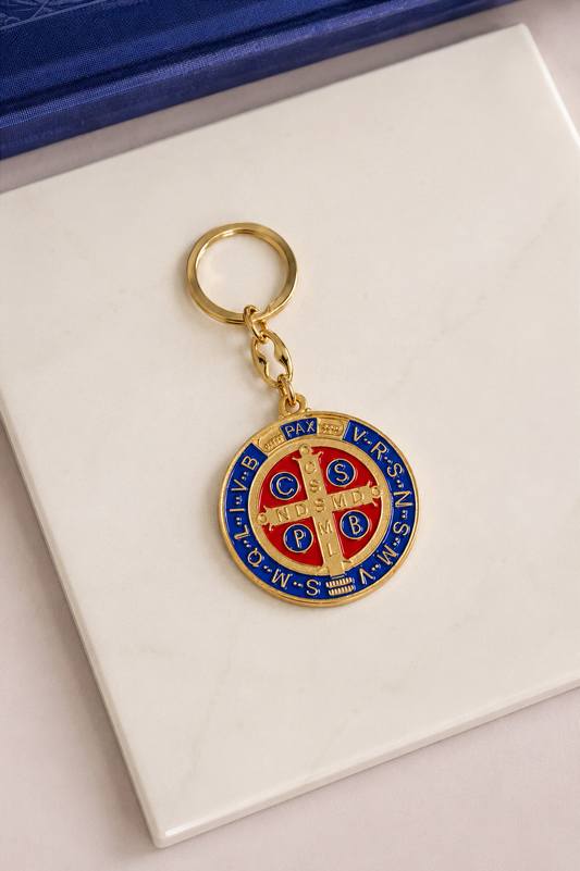 Chaveiro Medalhão São Bento - Resinado