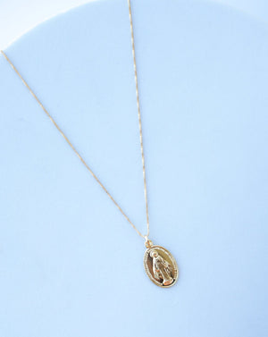 Colar Medalha Milagrosa - M - Folheado a Ouro
