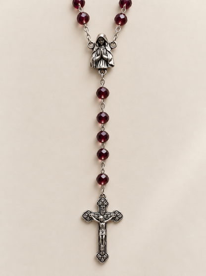 Terço Cristal italiano - Nossa Senhora de Fátima