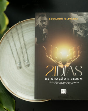 KIT: 21 dias de oração e jejum + Escapulário de Aço Médio