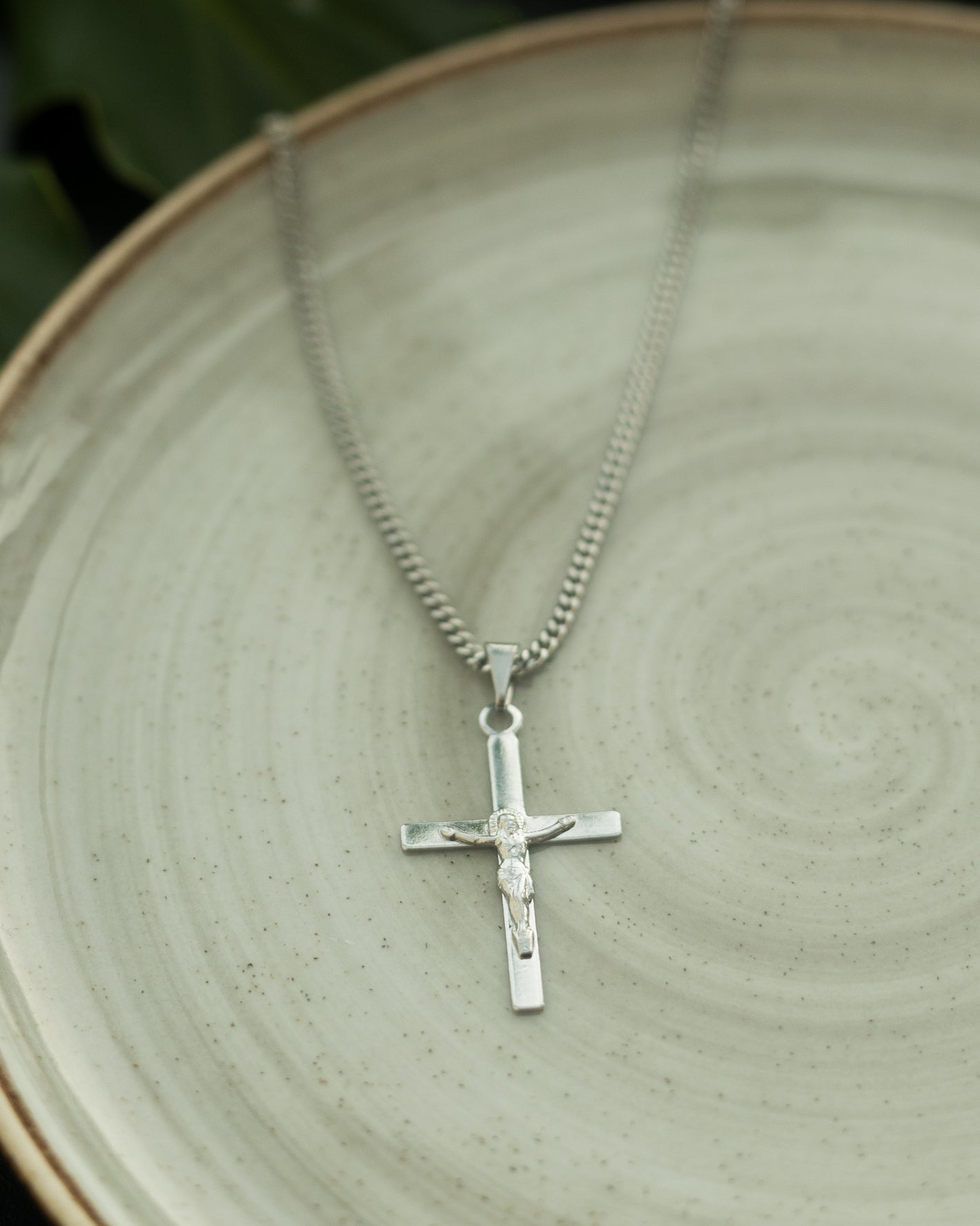 Colar Crucifixo Aço Inox