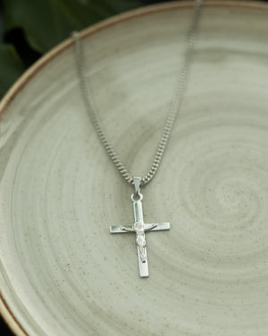 Colar Crucifixo Aço Inox