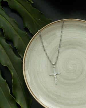 Colar Crucifixo Aço Inox