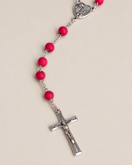 Terço Pétala de Rosa Perfumado - Nossa Senhora de Fátima