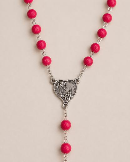 Terço Pétala de Rosa Perfumado - Nossa Senhora de Fátima