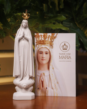KIT - Imagem Nossa Senhora Fátima - 28 cm + Orações Diárias